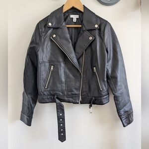 Topshop Black Leather Jacket